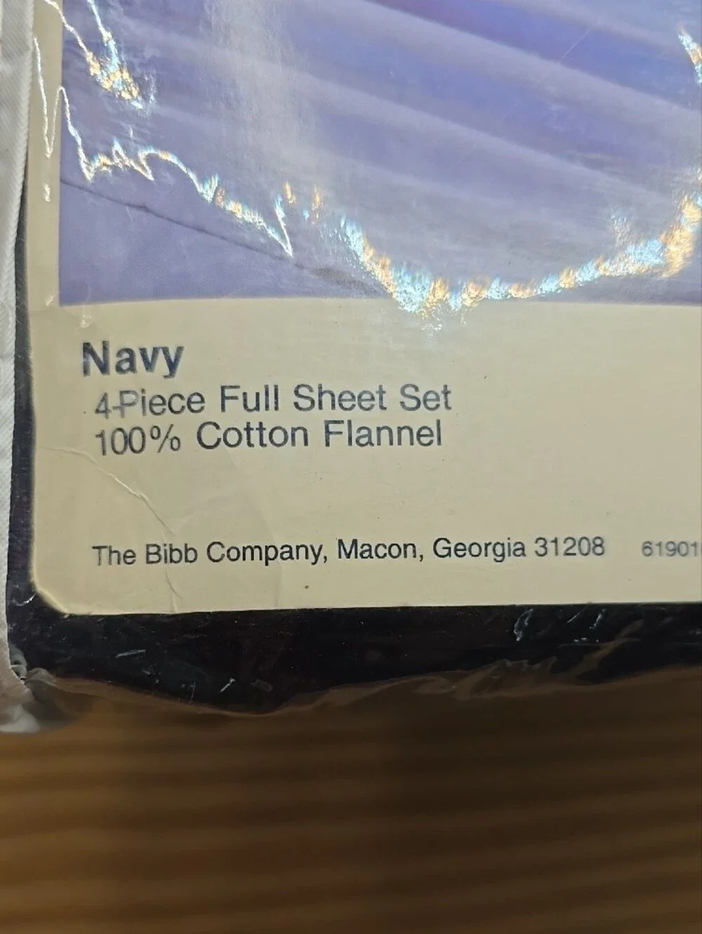 DreamStyles Navy Cotton Flannel Full Sheet Set by Bibb